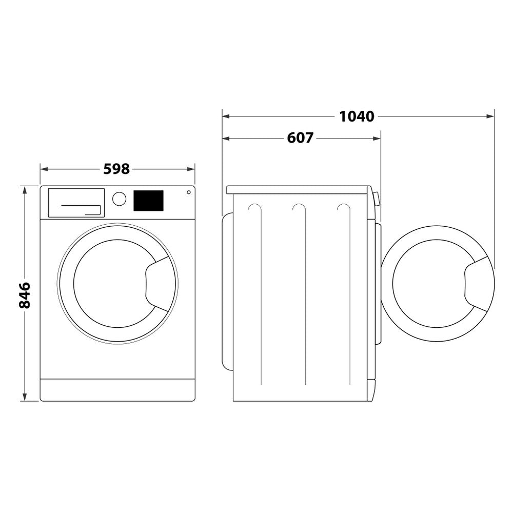 Indesit IDHE90WIRE Warmtepompdroger 9 kg - Wit