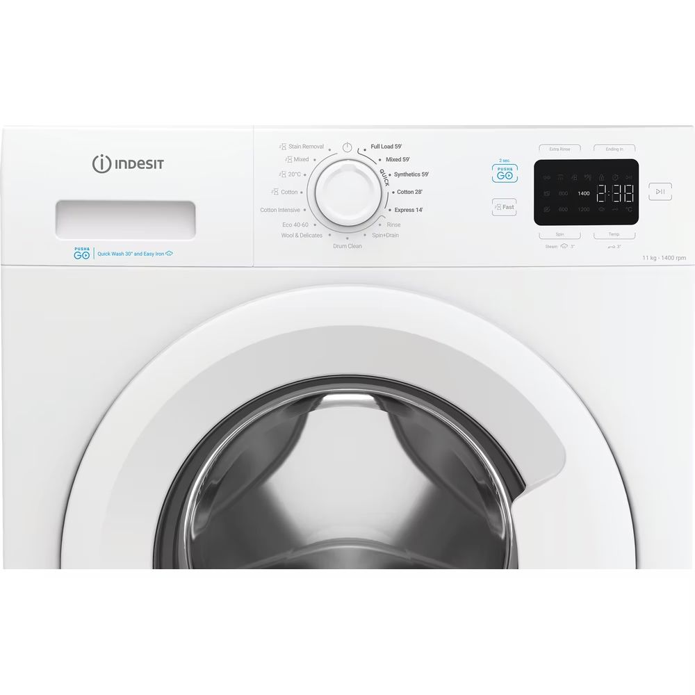 Indesit IP1146PUSHGO Push&Go Wasmachine 11 kg 1400 toeren - Wit