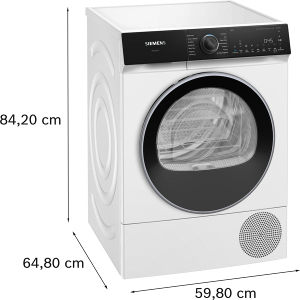 Siemens WQ46H2D9IE iQ500 Warmtepompdroger 9 kg - Wit