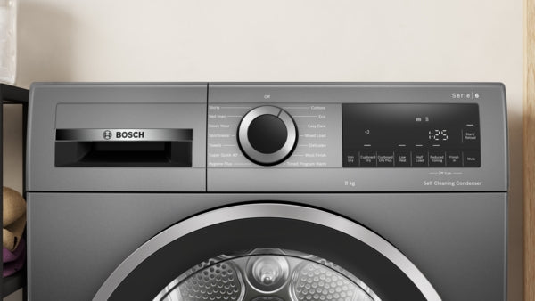 Bosch WQG245R1GB Serie 6 Warmtepompdroger 9 kg - Gietijzergrijs